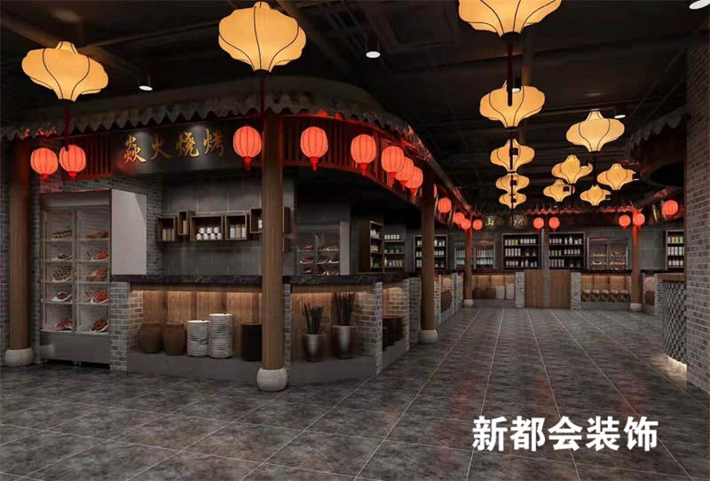 復古美食城裝飾設計
